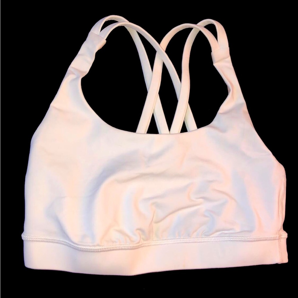 lulu lemon white sports bra